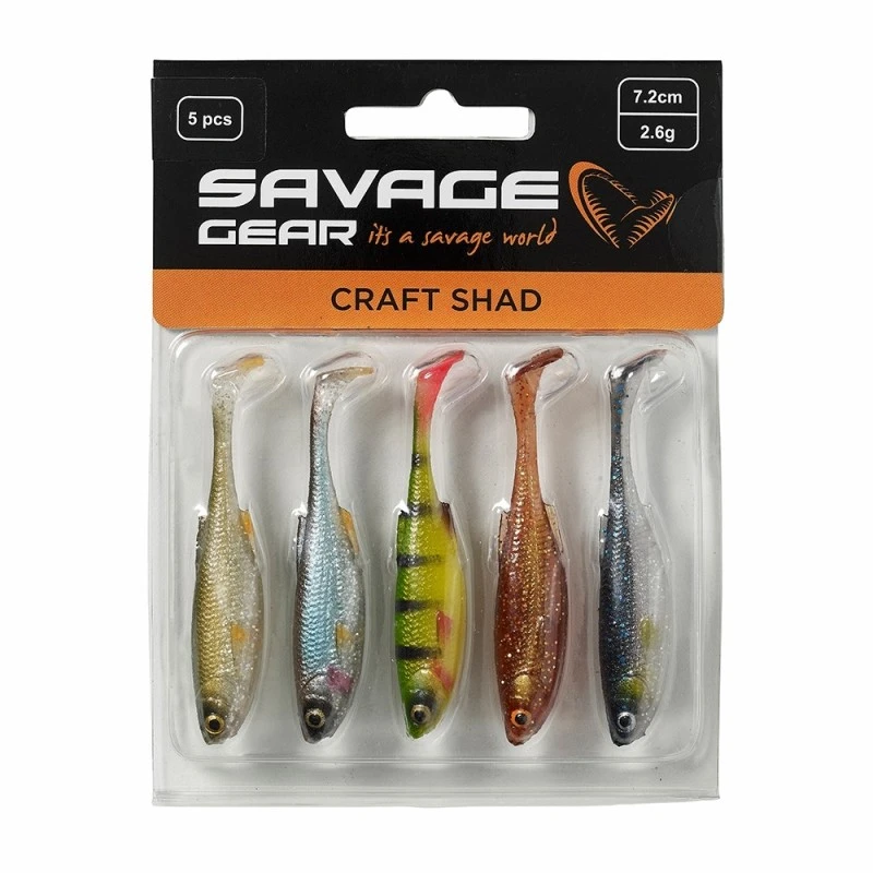 SAVAGE GEAR Craft Shads Clear Water Mix 5 St 3 SAVAGE GEAR Craft Shads Clear Water Mix 5 St